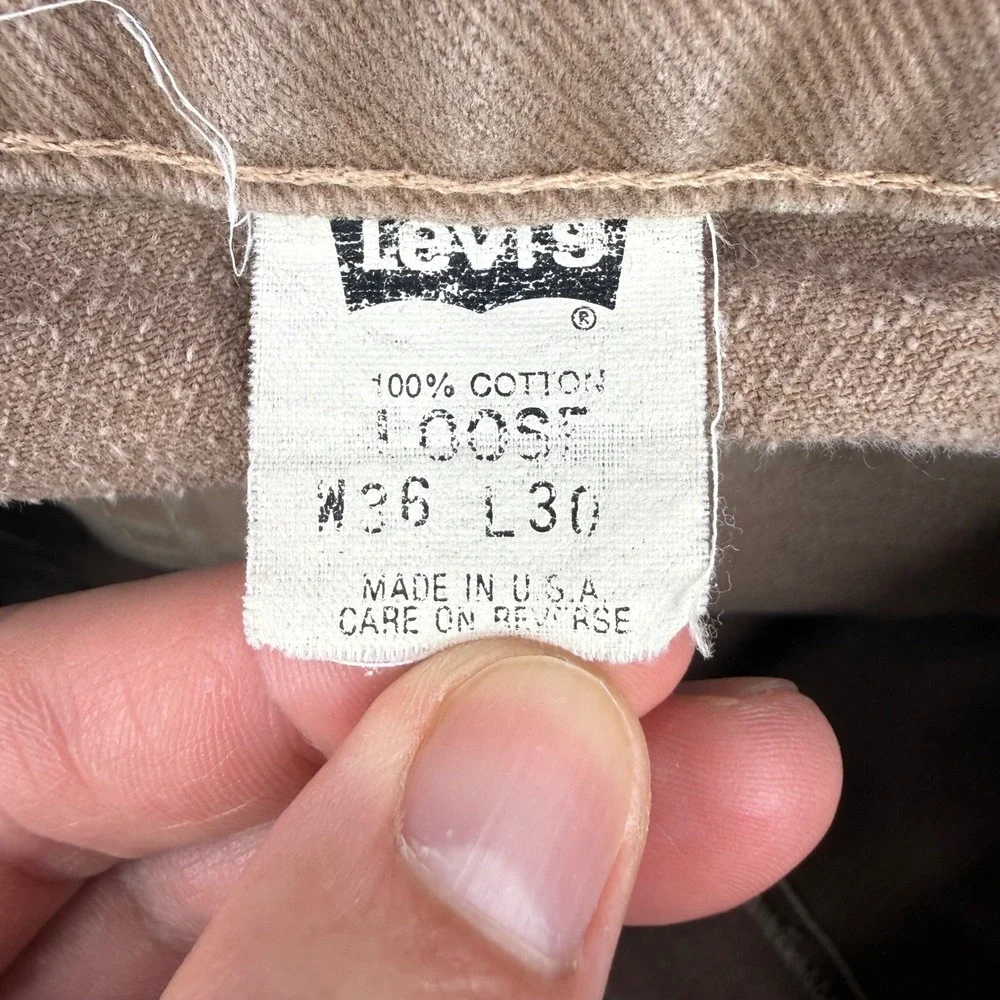 Vintage‎ Levis 545 Jeans Mens 36x27 Brown Loose Fit Faded 90s Denim Made in USA